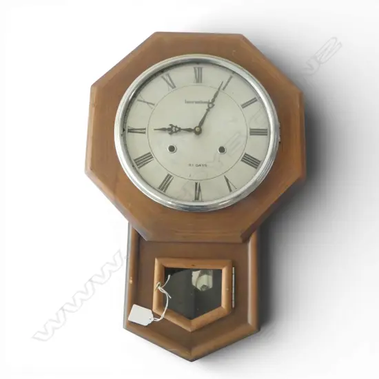 VIN OCTAGINAL SHAPED INTERNATIONAL 31 DAY WALL CLOCK L540MM