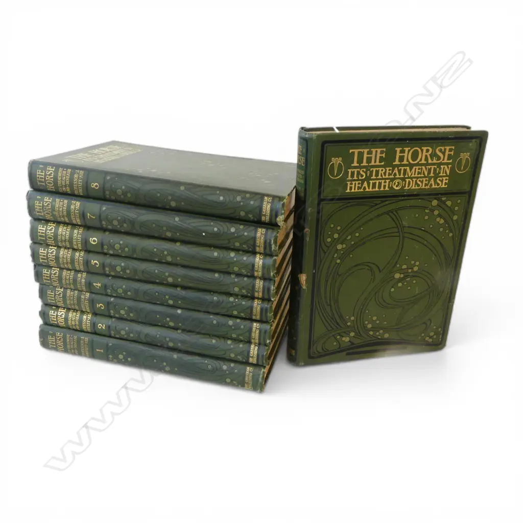 9 VOLS. THE HORSE - ITS TREATMENT IN HEALTH & DISEASE, THE GRESHAM PUBLISHING Co. Image 1++