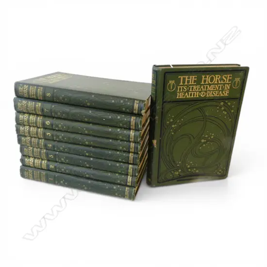 9 VOLS. THE HORSE - ITS TREATMENT IN HEALTH & DISEASE, THE GRESHAM PUBLISHING Co.