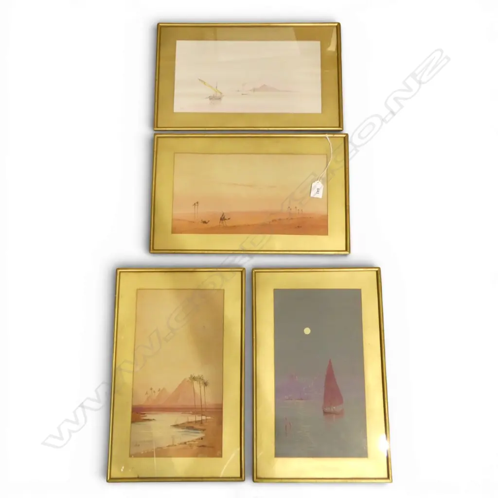 4 EGYPTIAN WC LANDSCAPES 175x325mm Image 1++