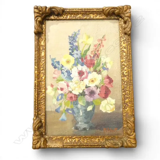 MARGARET WHITT STILL LIFE OIL 140 x 90mm