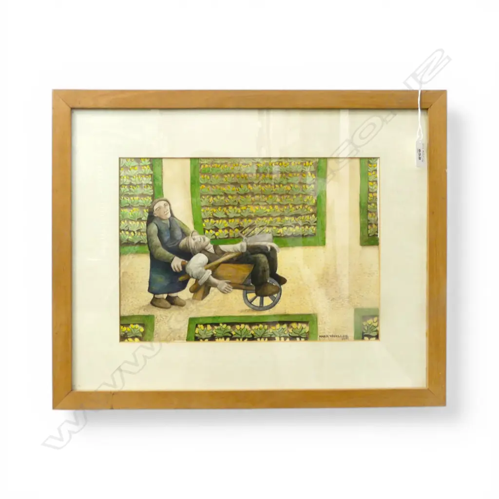 MARK WOOLLER WATERCOLOUR SIGNED AND DATED 1991 300 X200 MM Image 1++