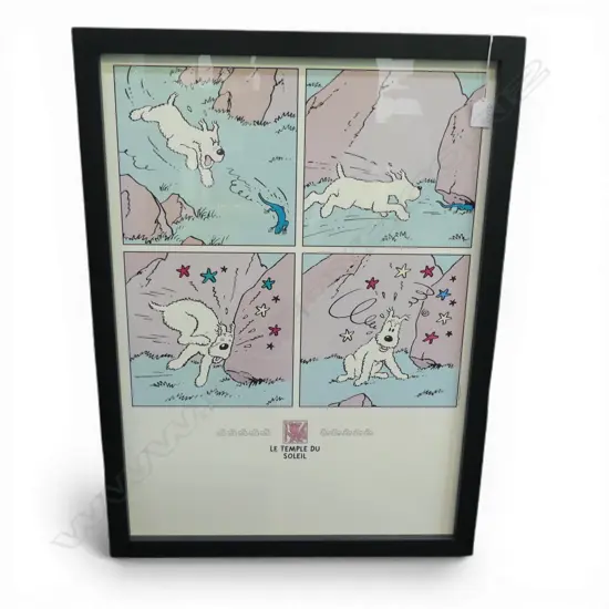 LE TEMPLE DU SOLEIL TINTIN SNOWY POSTER PRINT 685x485mm