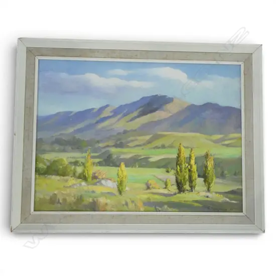 C. T. LAUGENSON, RURAL LANDSCAPE, OIL ON BOARD, SIGNED & DATED '72 385x525mm