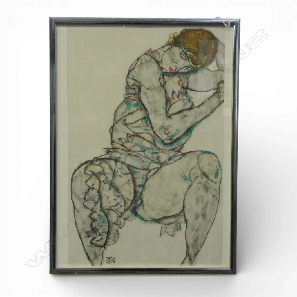 VINTAGE EGON SCHIELLE PRINT 480x340mm Image 1++