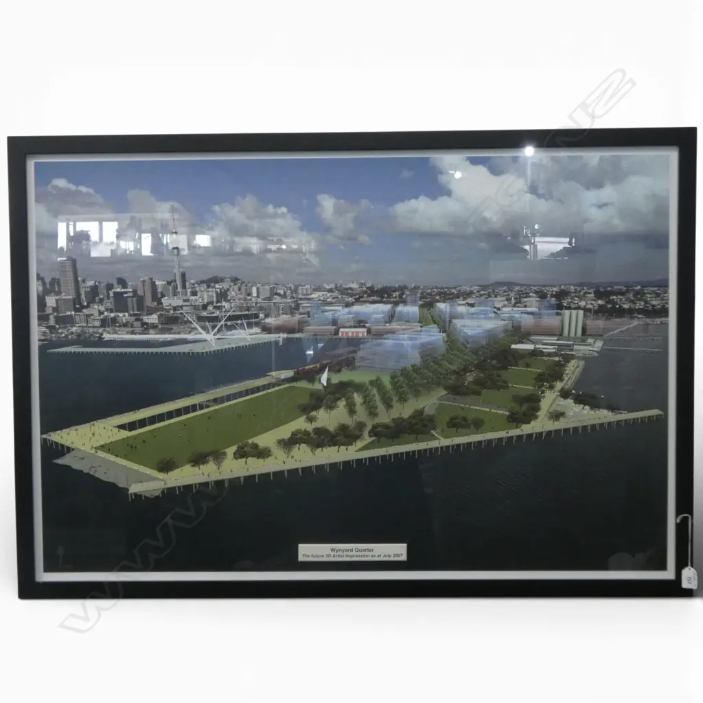 LG FRAMED PHOTOGRAPH WITH OVERLAYED ARTIST IMPRESSION JULY 2007 730x1100mm Image 1++