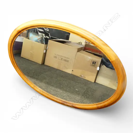 OVAL MIRROR, TIMBER FRAME 590x830mm