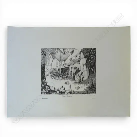 REI HAMON, STILL WATERS 1978, LITHOGRAPH ED.190/600,  290 X 340MM (UNFRAMED)