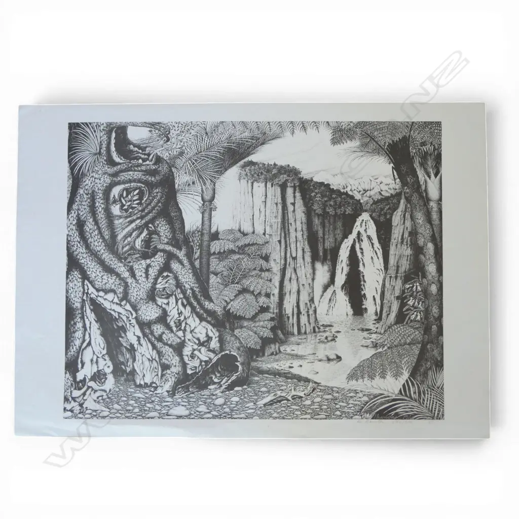 REI HAMON, UNTITLED (WATERFALL), LITHOGRAPH ED. 504/600, 540 X 665MM (UNFRAMED) Image 1++