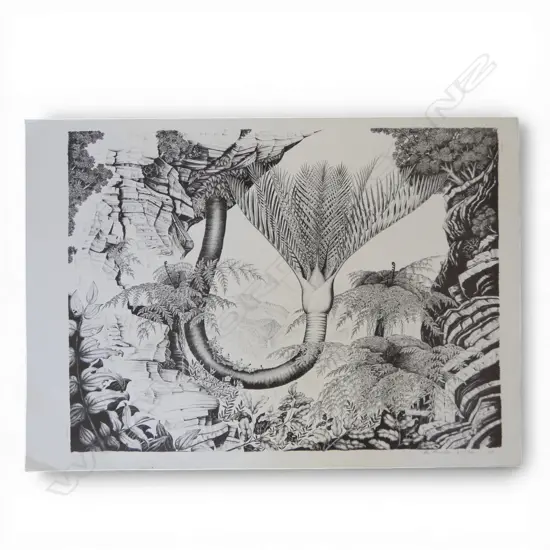 REI HAMON, UNTITLED (NIKAU) 1979, LITHOGRAPH ED. 276/600, 545 X 730MM (UNFRAMED)