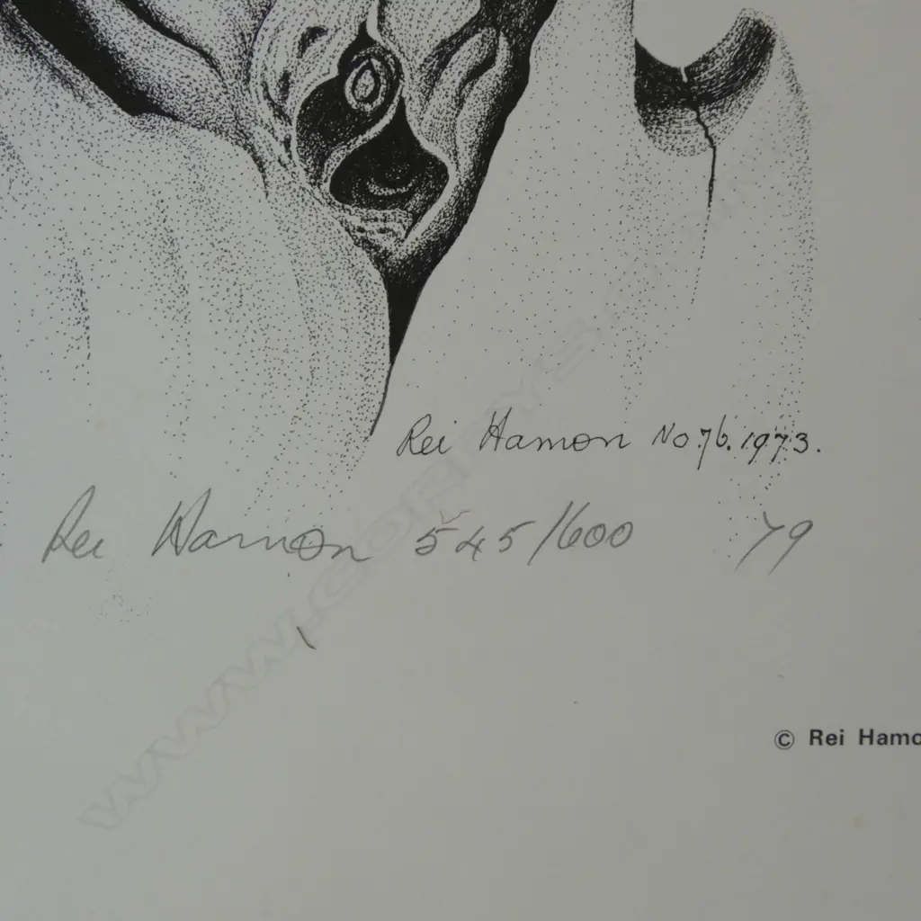 REI HAMON, UNTITLED, LITHOGRAPH ED. 545/600, 760 X 560MM (UNFRAMED) Image 1++