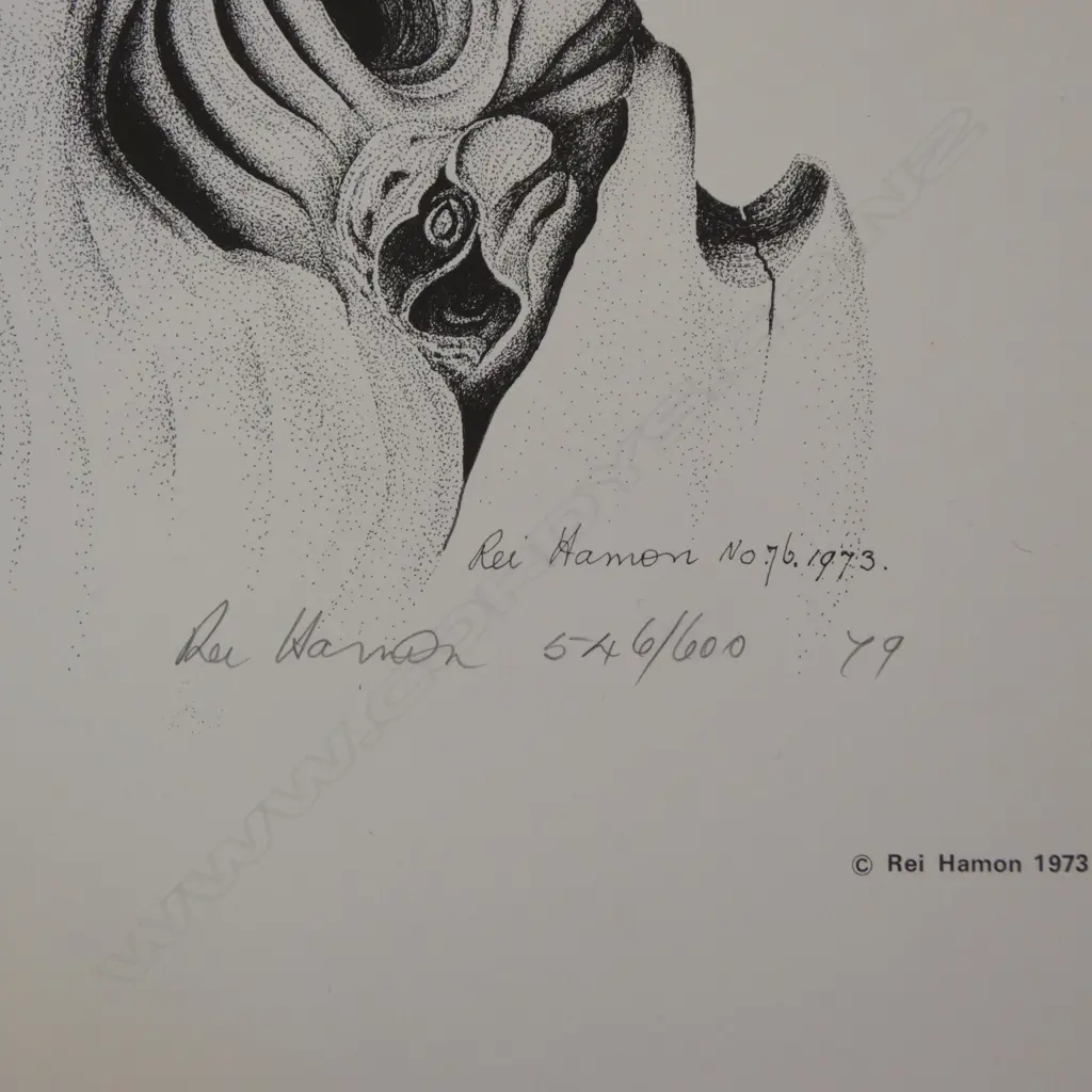 REI HAMON, UNTITLED, LITHOGRAPH ED. 546/600, 760 X 560MM (UNFRAMED) Image 1++