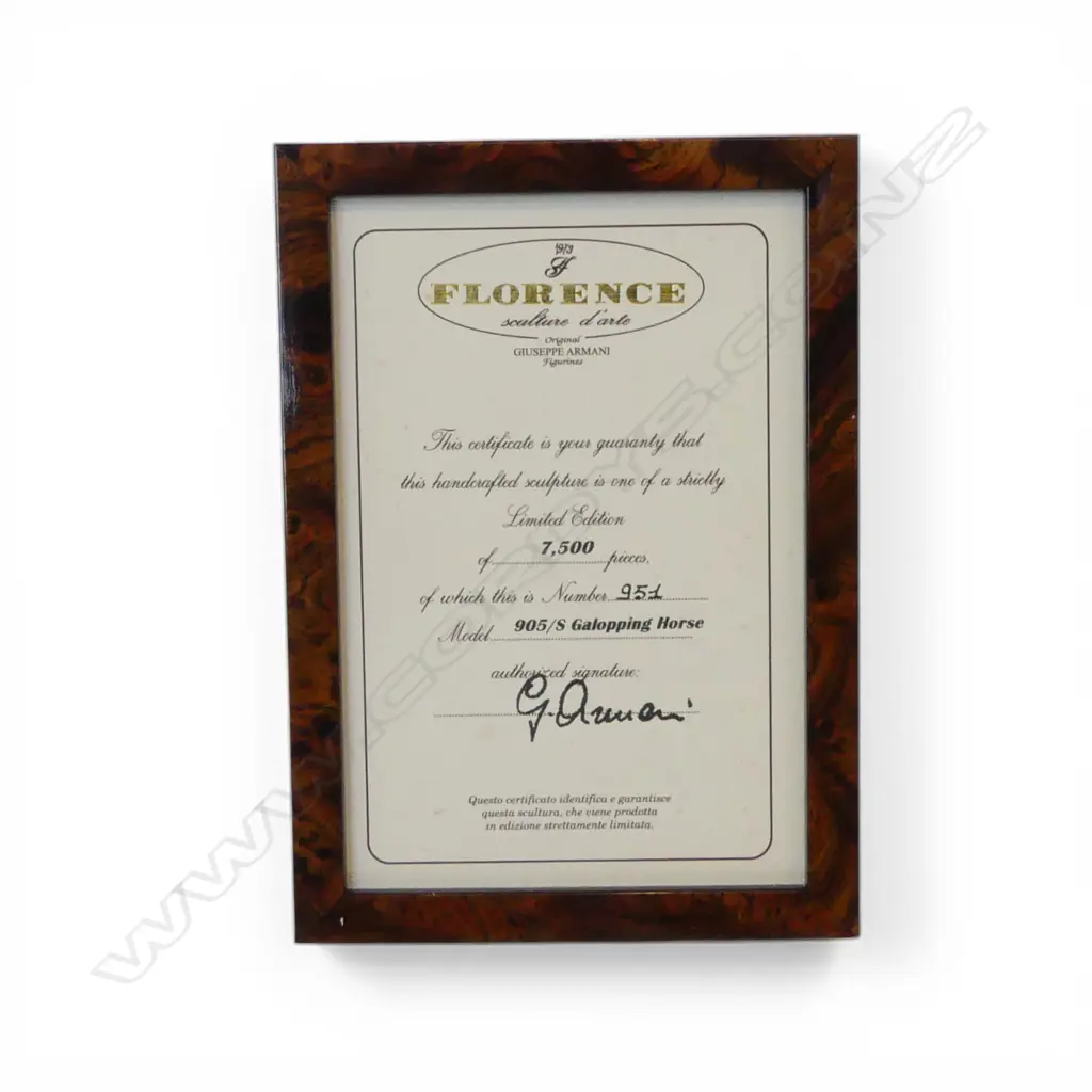 FLORENCE MODEL OF A HORSE BY GIUSEPPE ARMANI NO 951 H.320mm. In original box & packing Image 1++