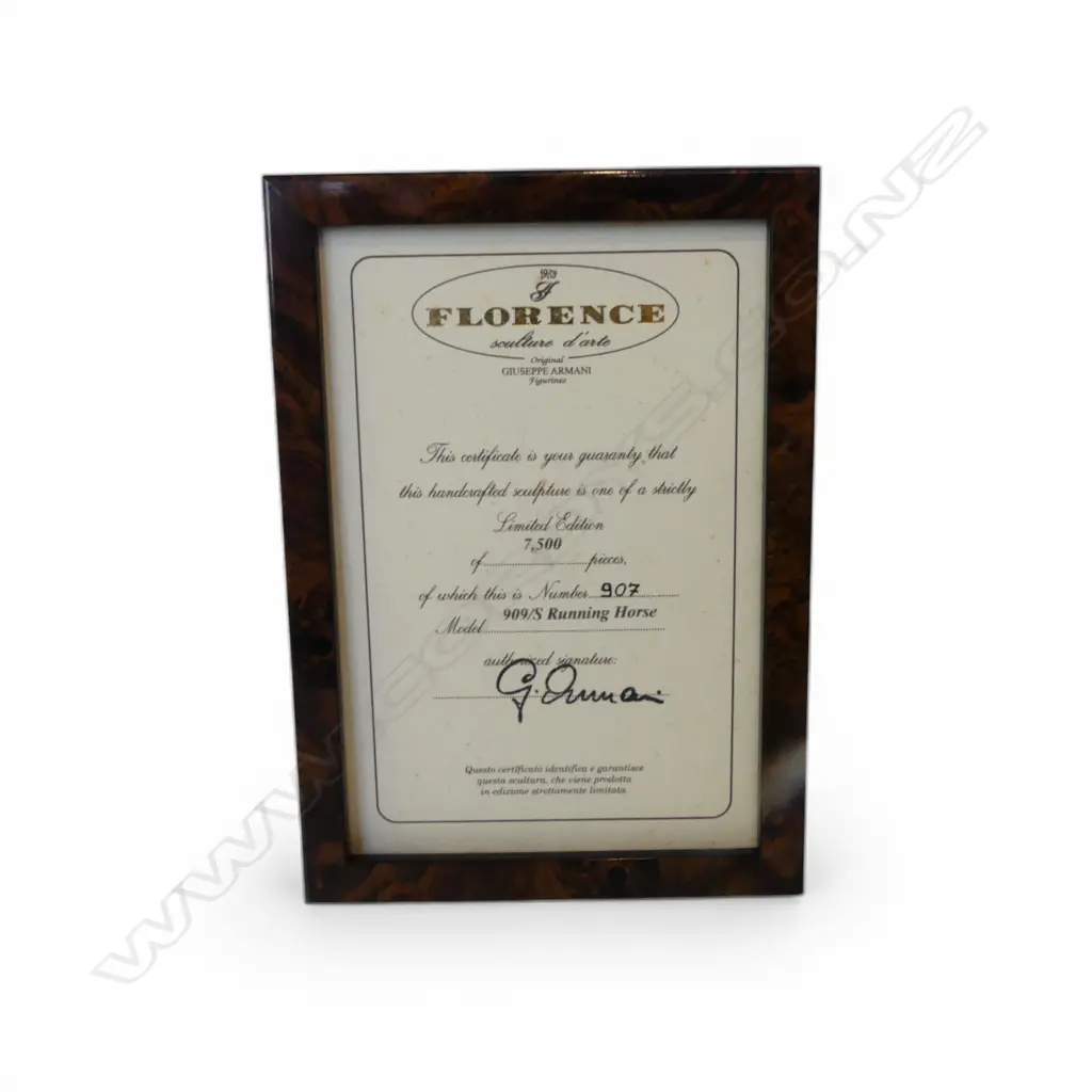 FLORENCE RUNNING HORSE BY GIUSEPPE ARMANI NO 907 H.340mm. In original box & packing Image 1++