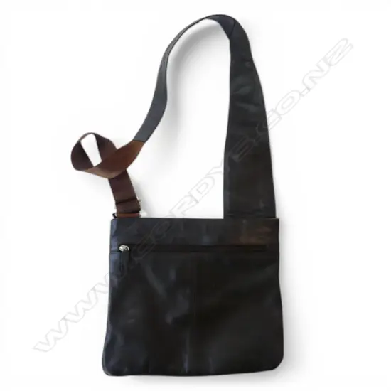 THINGS TERRIFIC BROWN LEATHER CROSS BODY BAG 260MM