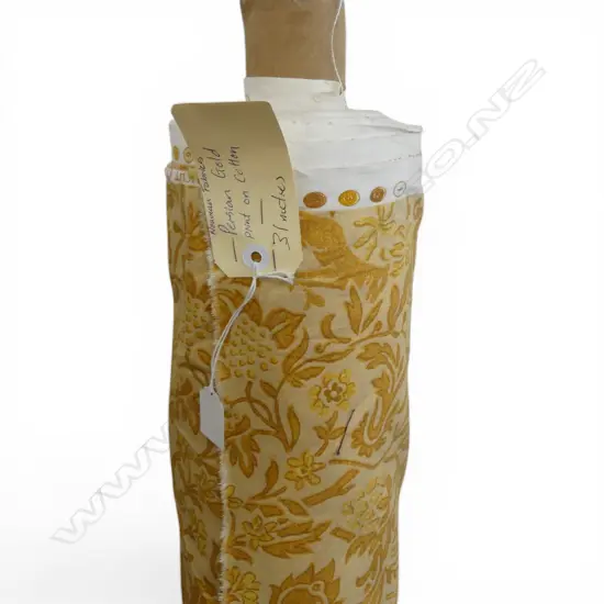 FABRIC BOLT; NOUVEAN FABRICS, PERSIAN GOLF PRINT ON COTTON, 31M BOLT