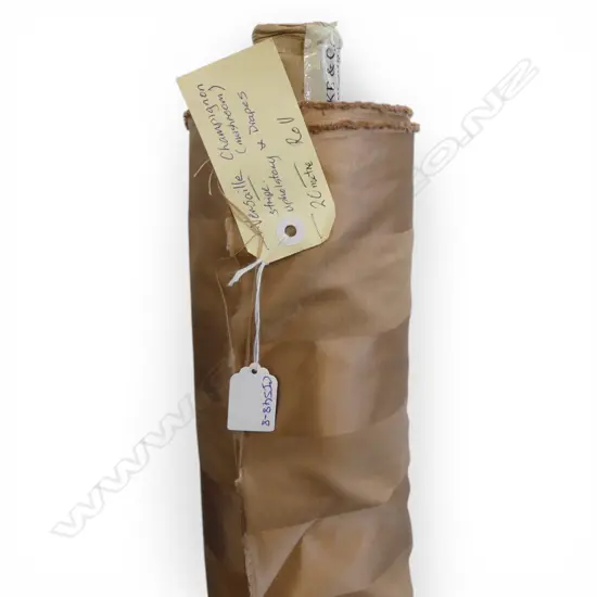 FABRIC BOLT; VERSAILLE CHAMIGNON, (MUSHROOM) STRIPE, UPHOLSTERY & DRAPE, 20M BOLT