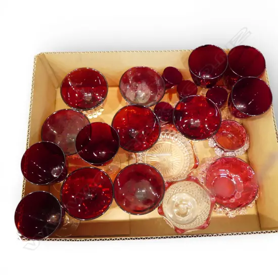 ASST. CRANBERRY & RUBY GLASS 