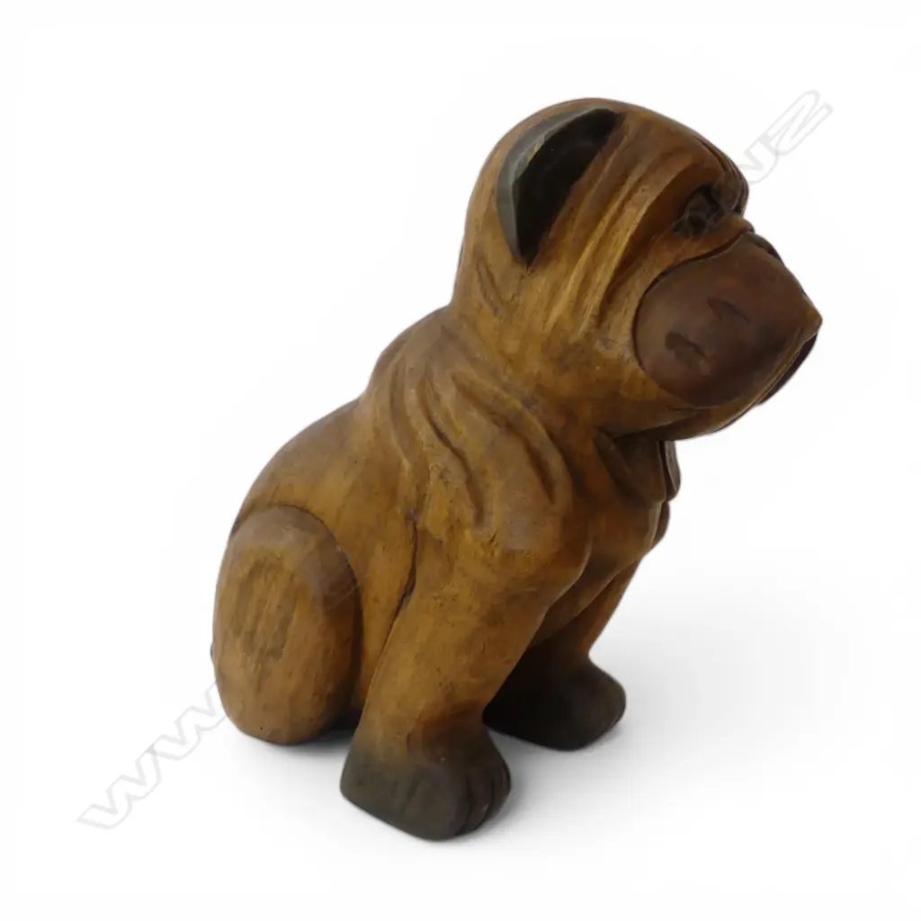 CARVED WOODEN DOG H.390mm Image 1++