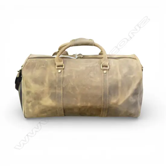 LEATHER DUFFEL WEEKENDER BAG W.550mm