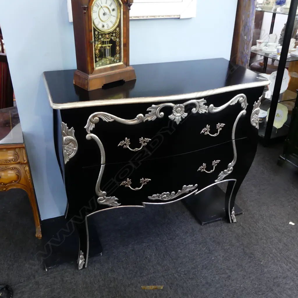 FRENCH STYLE BOMBE CHEST OF DRAWERS 1000x450x900mm Image 1++