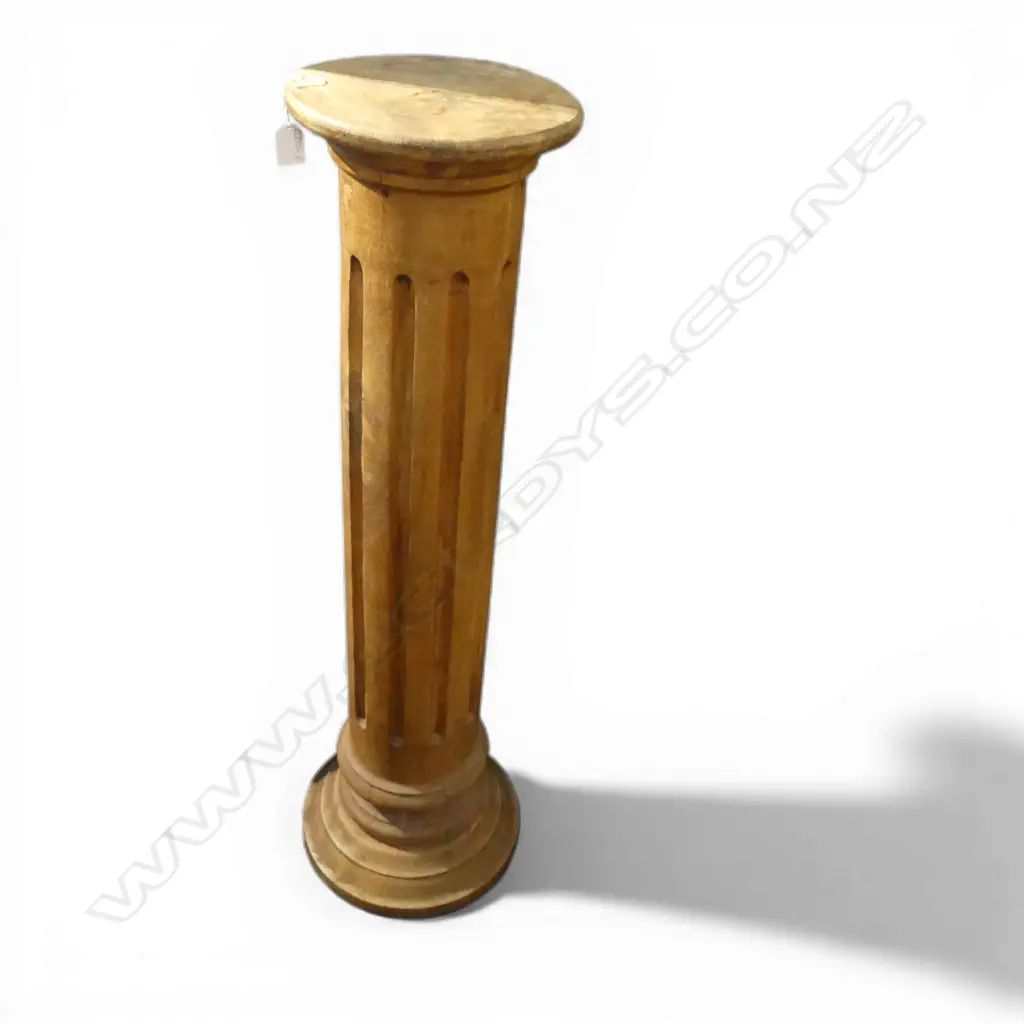TALL CLASSICAL WOODEN TURNED & FLUTED PEDESTAL COLUMN  Image 1++