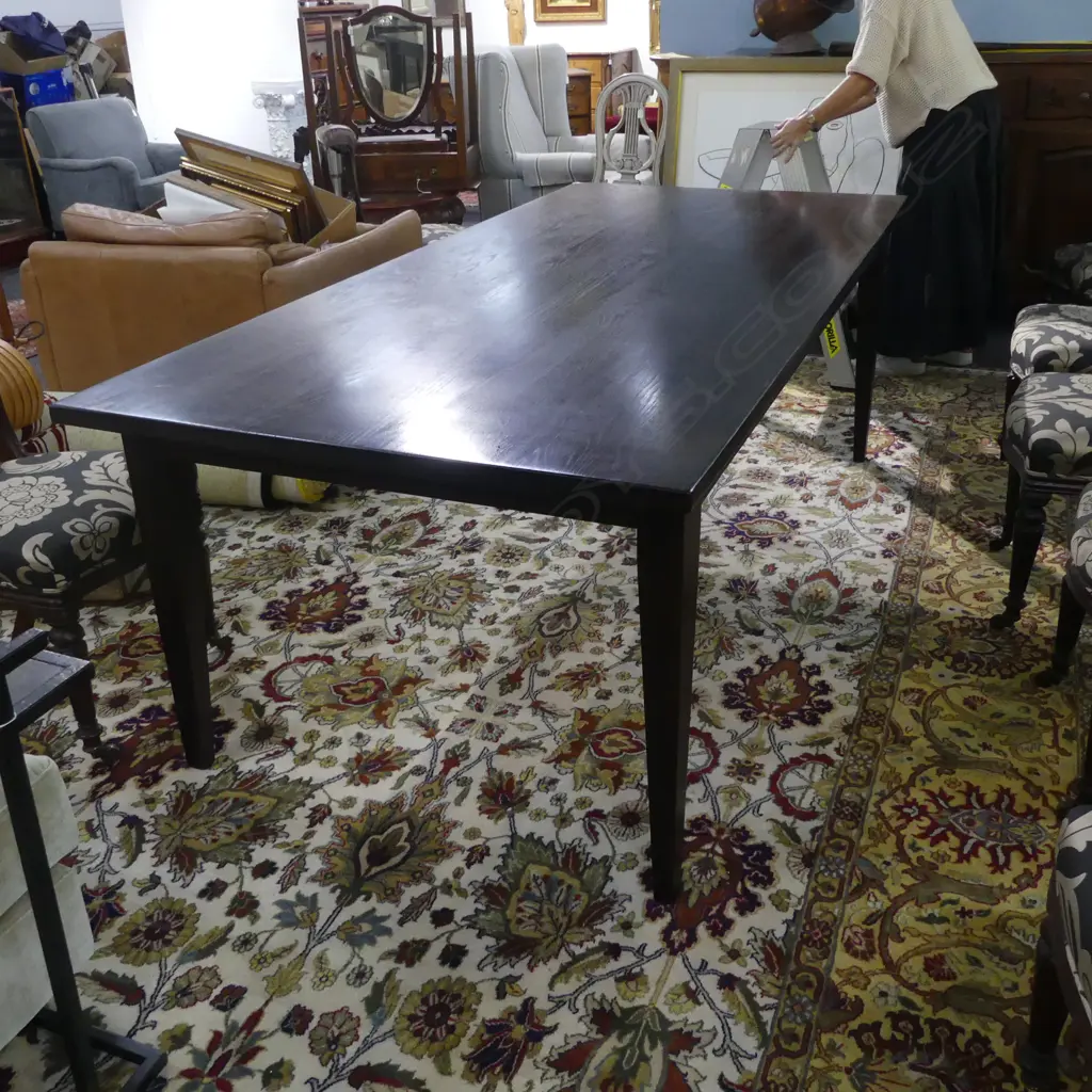 MODERN EBONISED DINING TABLE 2200x1000x750mm Image 1++