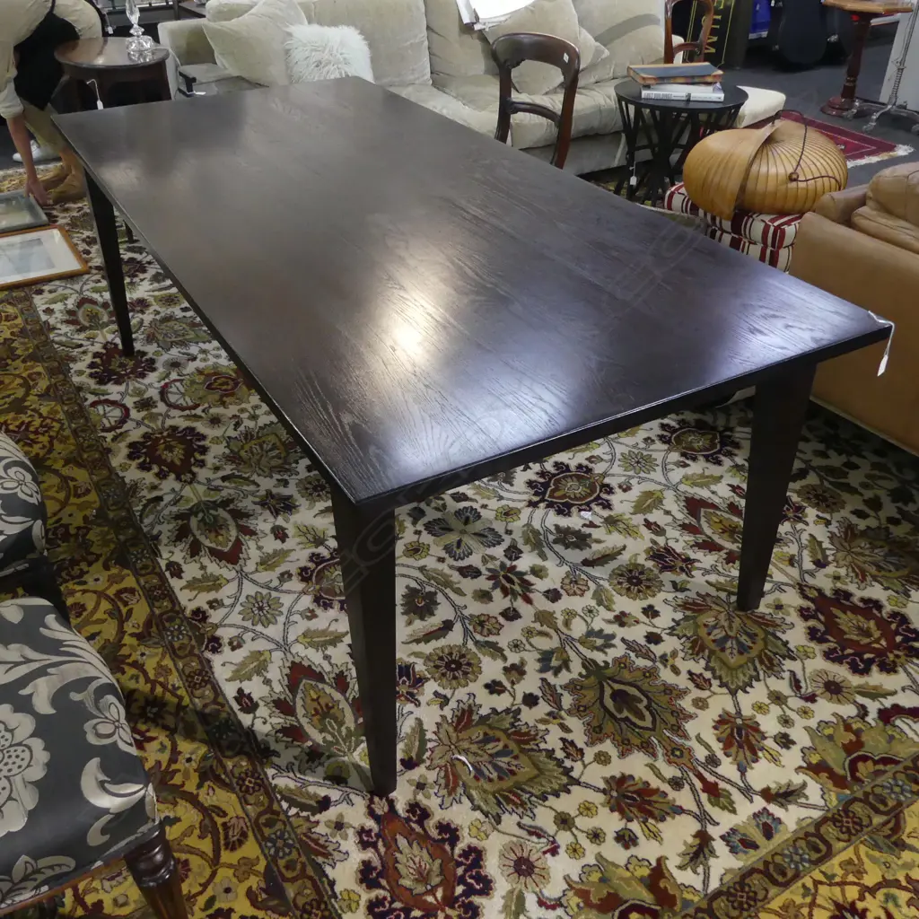 MODERN EBONISED DINING TABLE 2200x1000x750mm Image 1++
