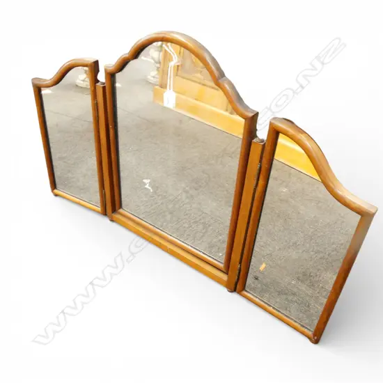 3 FOLD WOOD FRAMED DRESSINGTABLE MIRROR H590MM