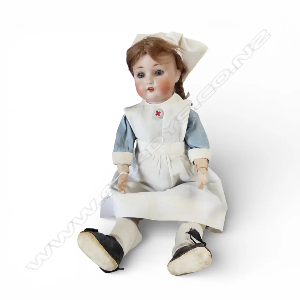 ANTIQUE NURSE DOLL, WIEFEL & Co. GERMANY H.420mm Image 1++