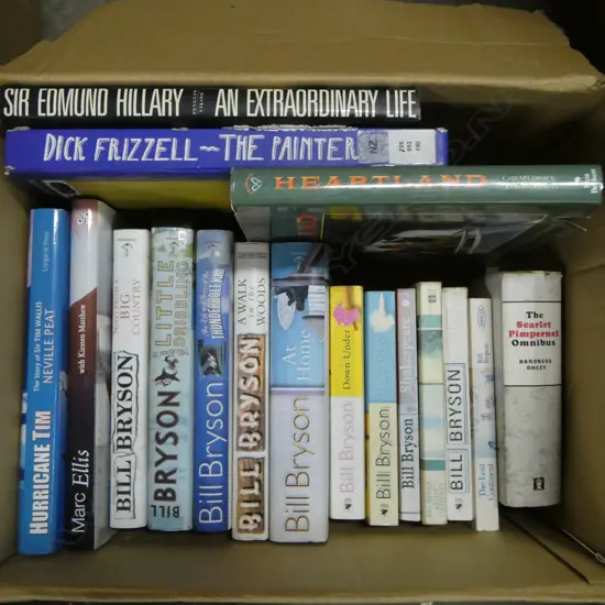 ASST. BOOKS; BILL BRYSON NOVELS, FRIZZELL ETC