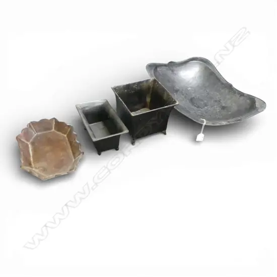 4 METAL PCES; COMPORT W.510mm, TRAY, 2 PLANTERS