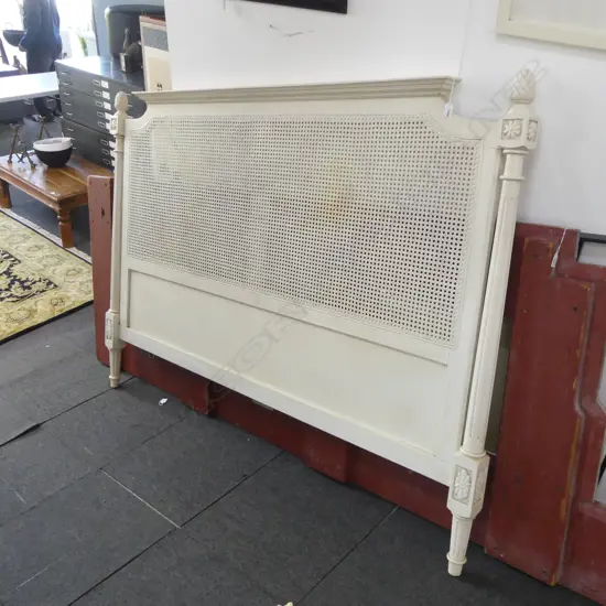 WHITE PAINTED FRENCH STYLE HEAD BOARD