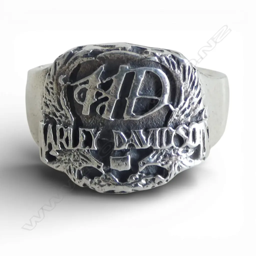 S/S HARLEY DAVIDSON RING SIZE 65, WEIGHT 11.1g SIZE W Image 1++