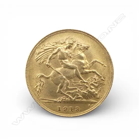 1918 GOLD HALF SOVEREIGN 