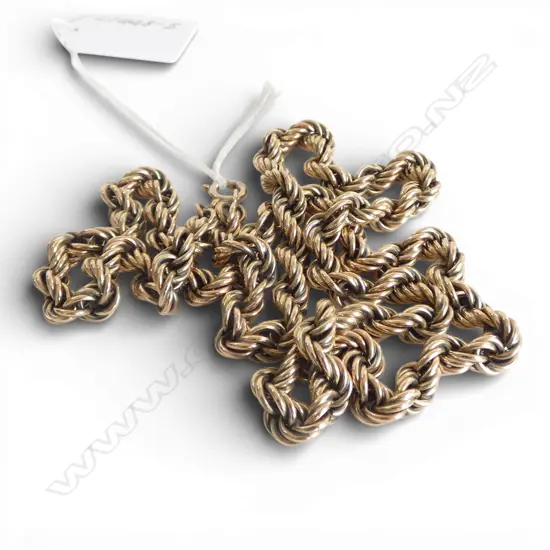 9ct ROPE CHAIN, 25.73gm