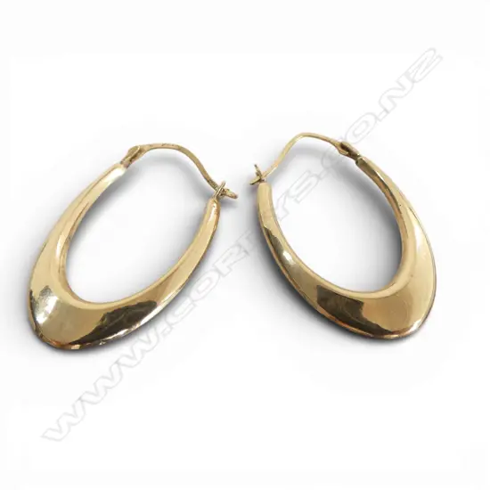 PR 10ct GOLD 'ISRAEL' STAMPED EARRINGS 0.6gms