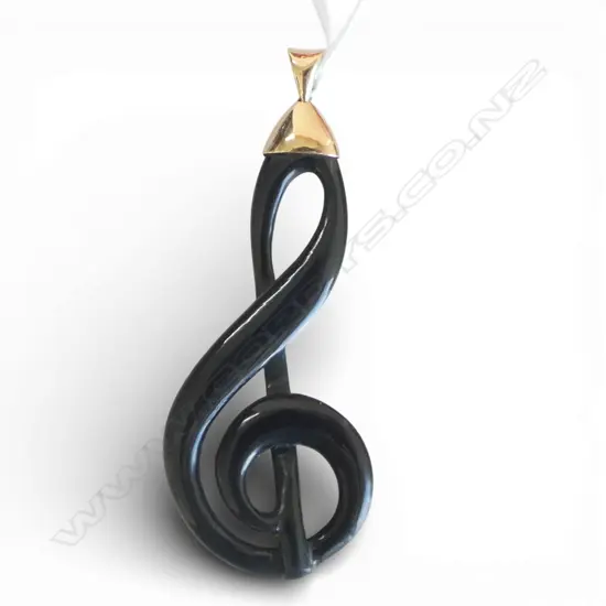 9CT TREBLE CLEF PENDANT L.75mm