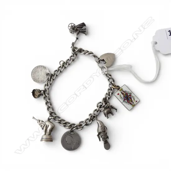 SILVER CHARM BRACELET 32.83gms