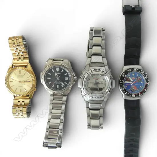 4 GENTS WATCHES: G-SHOCK + PULSAR + CITIZEN + TAG