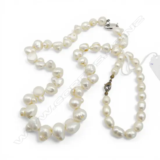 BAROQUE PEARL CHOKER SILVER CLASP TOGETHER WITH A BRACELET