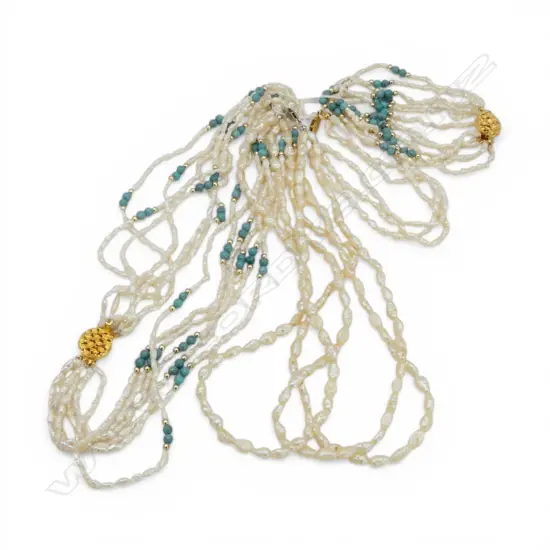 TWO FRESH WATER PEARL NECKLACES AND TWO BRACELETS