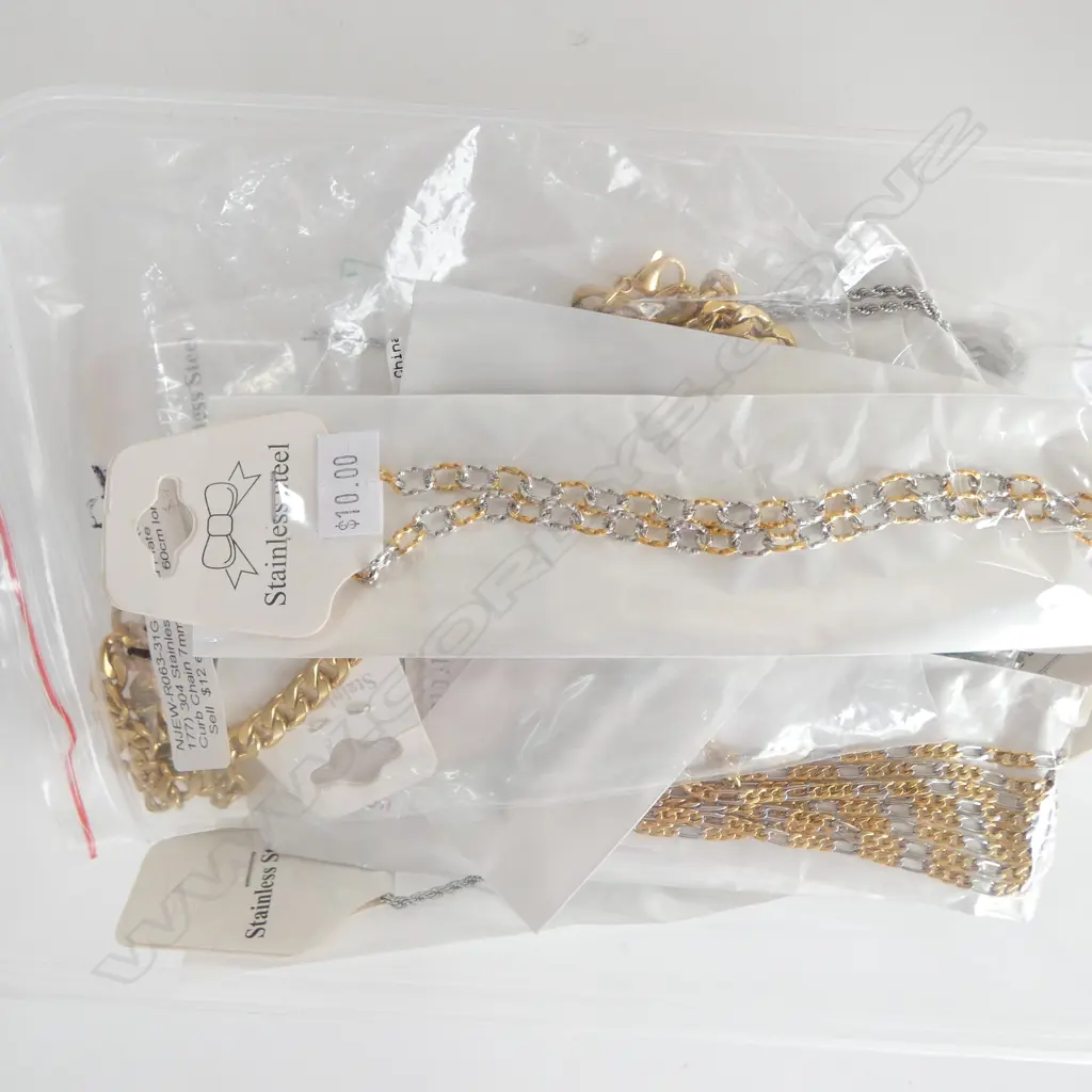 QTY STAINLESS STEEL CHAINS, new old stock Image 1++