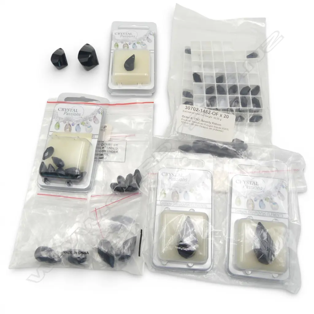 ASST. SWAROVSKI STYLE CRYSTAL BEADS, new old stock Image 1++