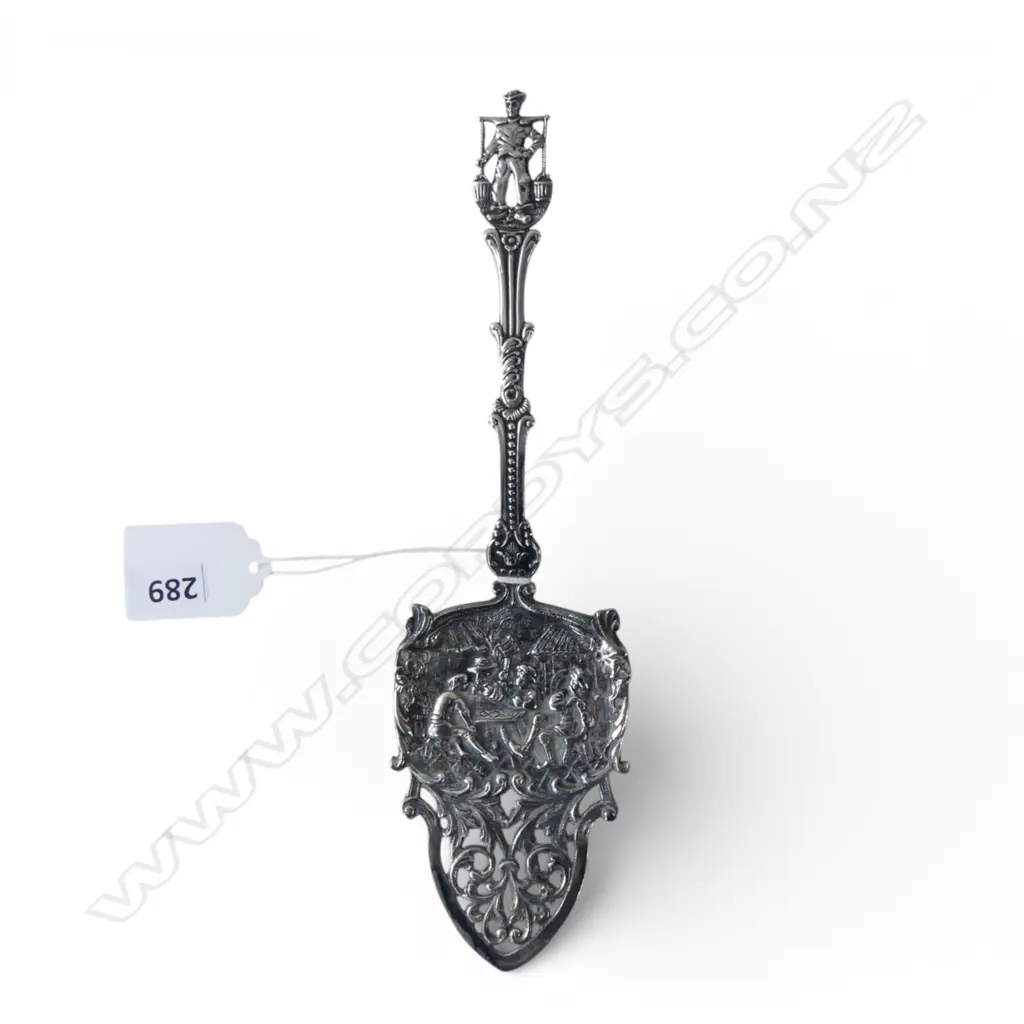 '90' marked Fancy Silver cake slice testing 50% silver. 55gms Image 1++