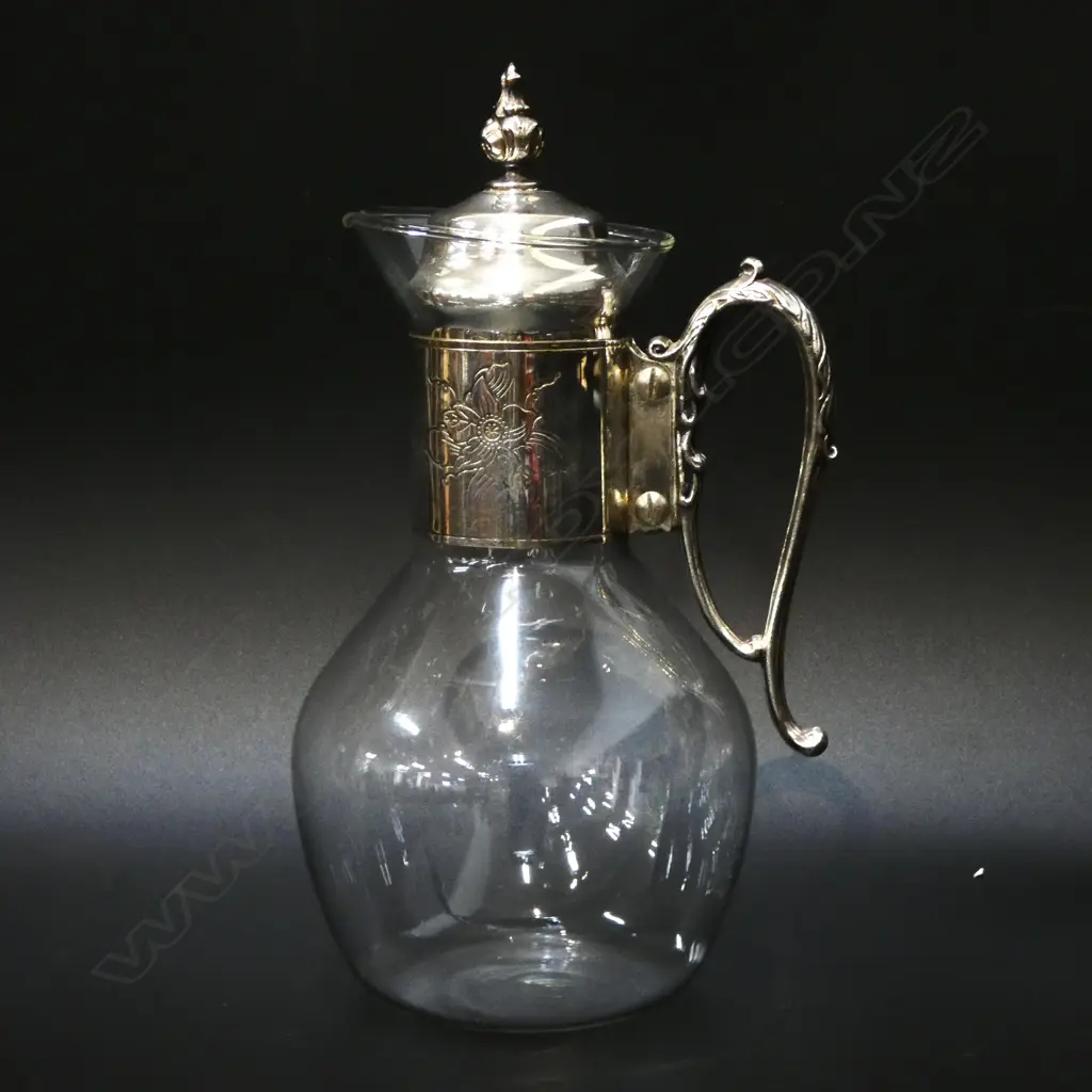 CLARET JUG SILVER PLATE FITTINGS  H.280mm Image 1++