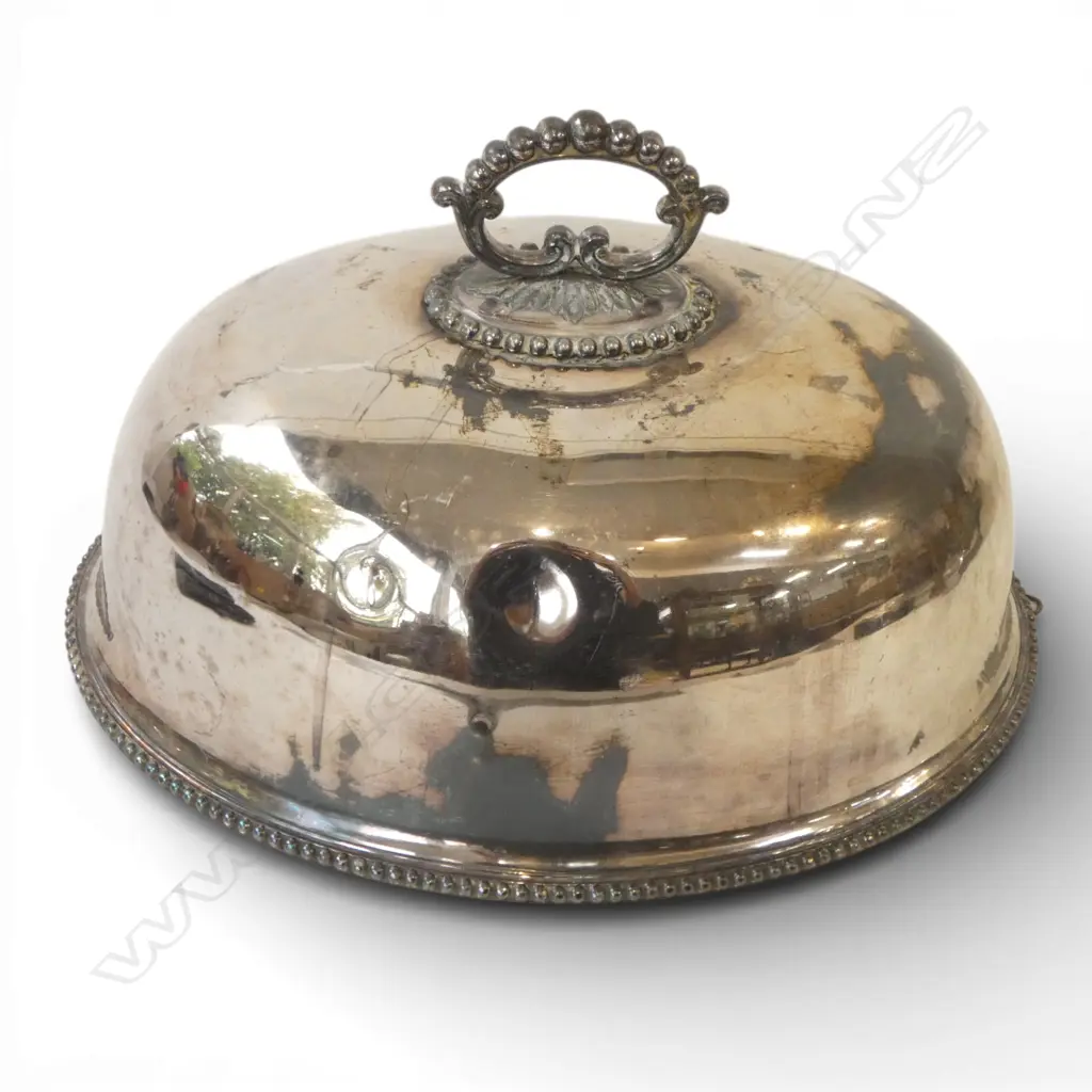 SILVER PLATE MEAT COVER dents L.475mm Image 1++