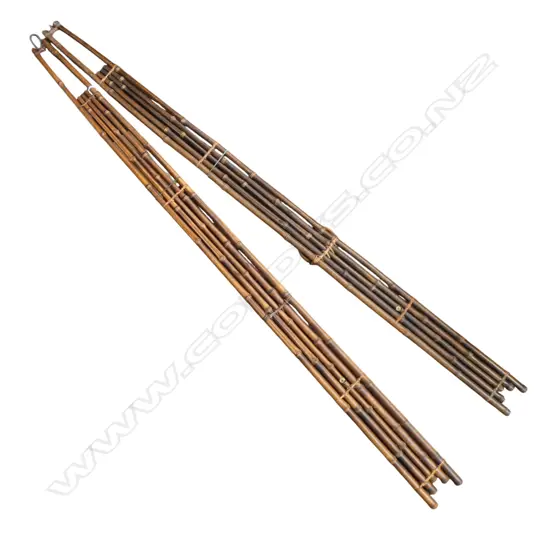 2 JAPANESE BAMBOO STANDS H.1350mm