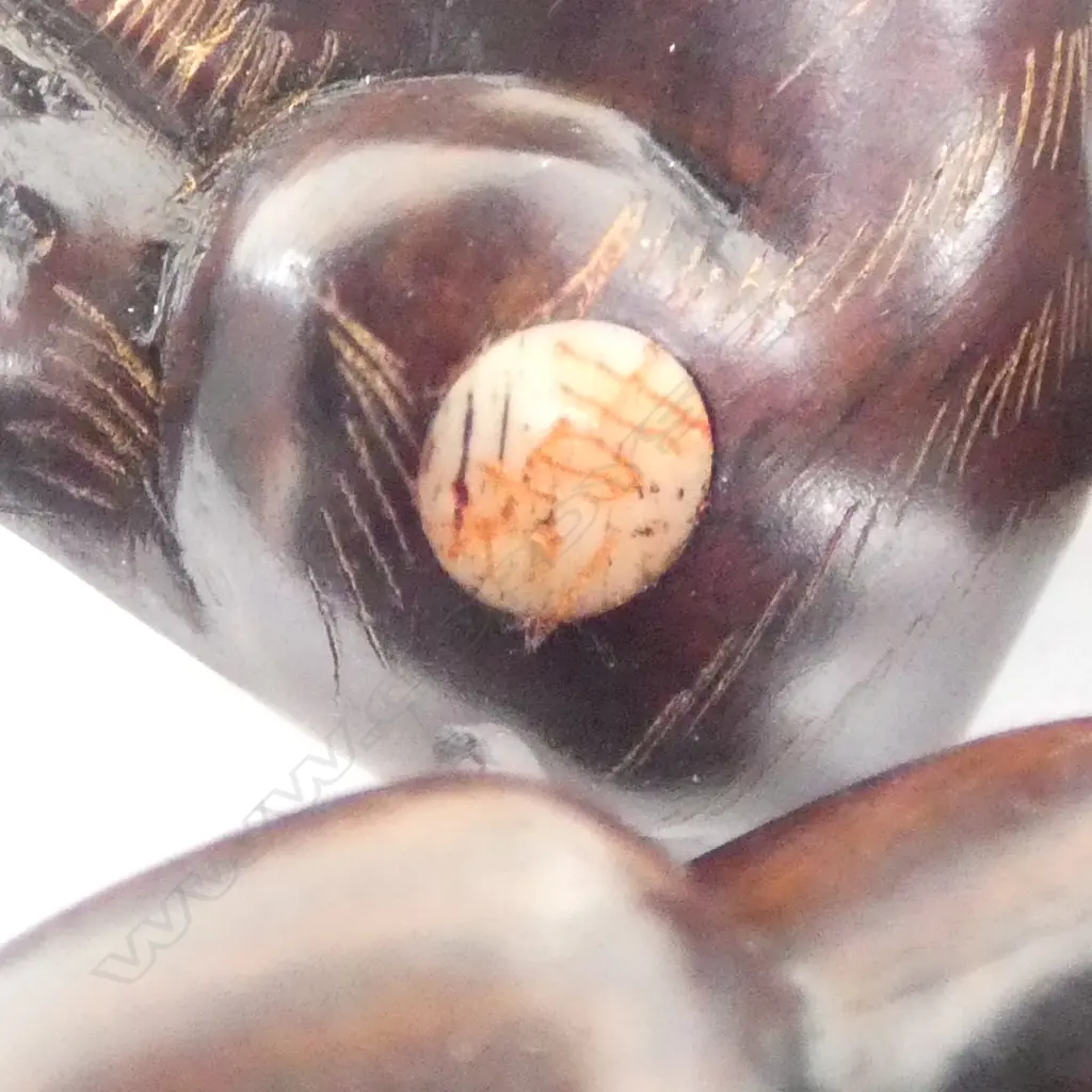 3 CARVED JAPANESE NETSUKE OF ANIMALS, SIGNED, COW, BIG CAT & 2 USAGI, L.40mm Image 1++