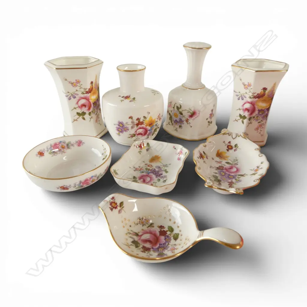8 ASST PIECES OF ROYAL CROWN DERBY TALLEST140 MM Image 1++